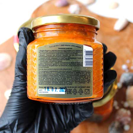 Купить Икра морского Ежа на меду, ст.б., 250 мл во Владивостоке
