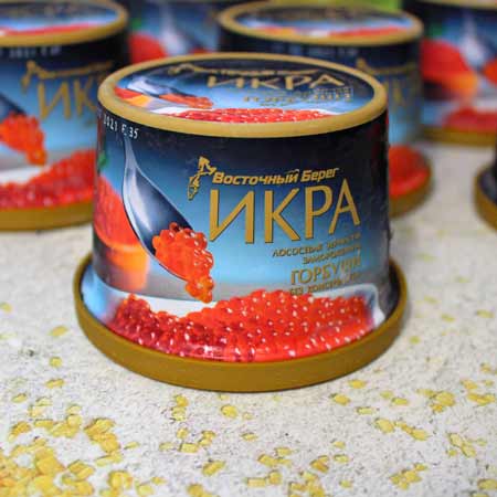 Купить красную икру Горбуши без консервантов PREMIUM, "Восточный Берег" во Владивостоке.