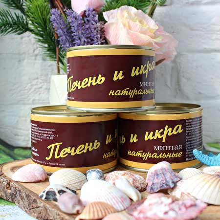 Купить Консервы, Печень и икра минтая натуральные, жб, 230гр во Владивостоке