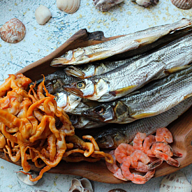 Сушено-вяленая рыба и морепродукты